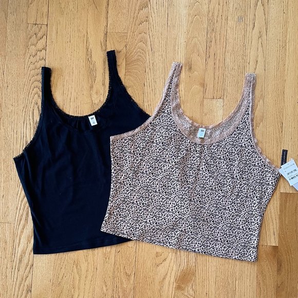 Nordstrom Tops - Nordstrom BP. Lace-Trimmed Cotton Camisole Tank Top Bundle